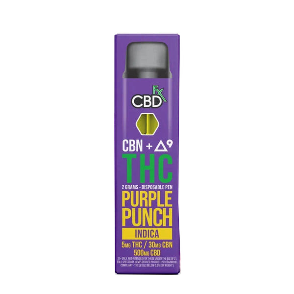 Purple Punch Indica CBD + CBN + Delta 9 THC Rechargeable Disposable By CBDFX
