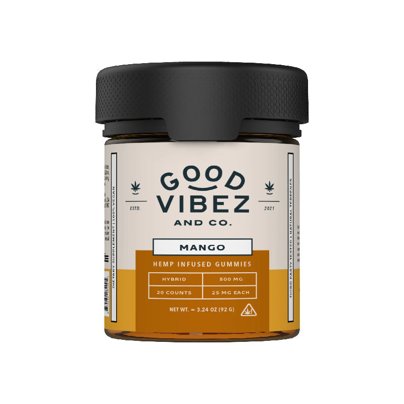 Mango Hybrid Delta 8 + THC-O Gummies By Good Vibez