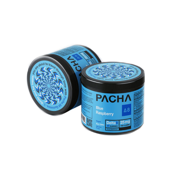 Blue Raspberry Delta 8 THC Vegan Gummies By Pachamama