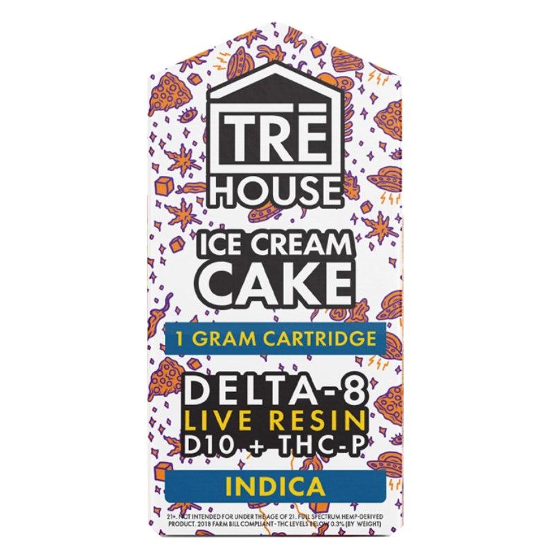 Ice Cream Cake Indica Live Resin THC-P + Delta 10 + Delta 8 Cartridge By Tre House