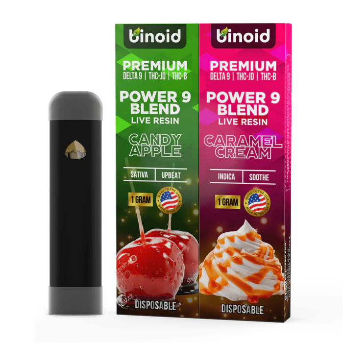 Live Resin Delta 9 + THC-JD + THC-B Disposables By Binoid