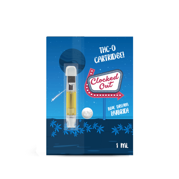 Blue Dream Sativa THC-O Vape Cartridge By Clocked Out
