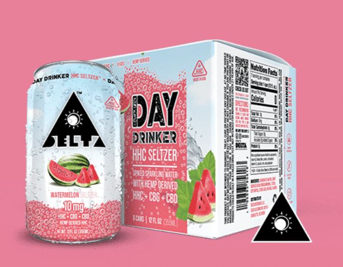 Watermelon HHC + CBG + CBD Drink By D8 Seltzer