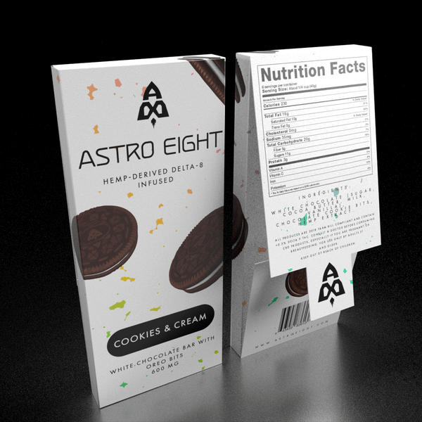 Cookies & Cream Delta 8 Chocolate Bar By Astro Eight