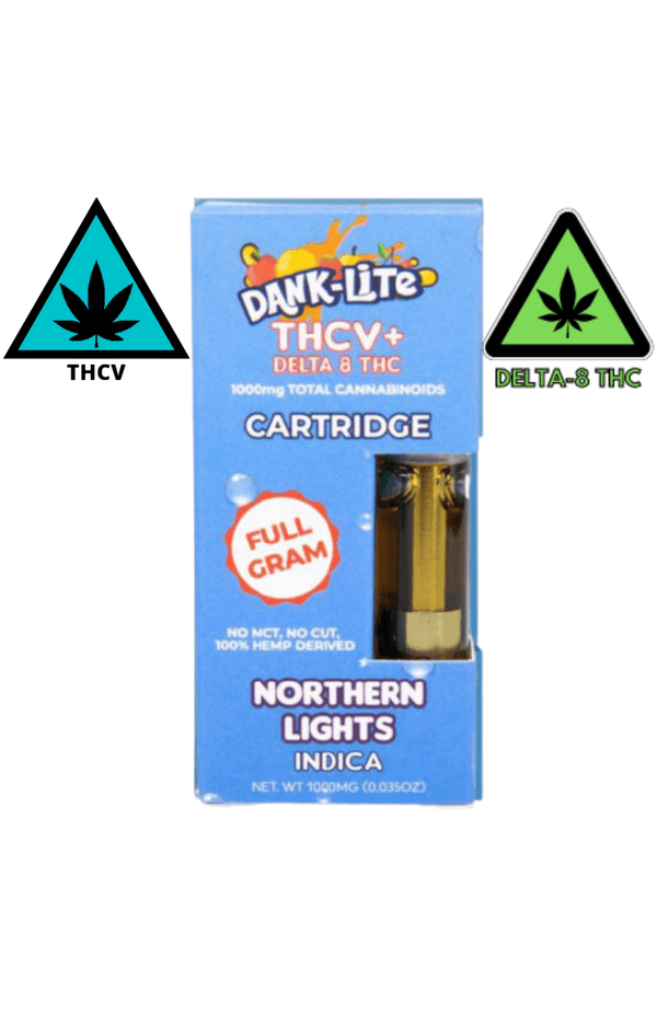Northern Lights Indica THC-V & Delta 8 THC Vape Cartridge By Dank Lite