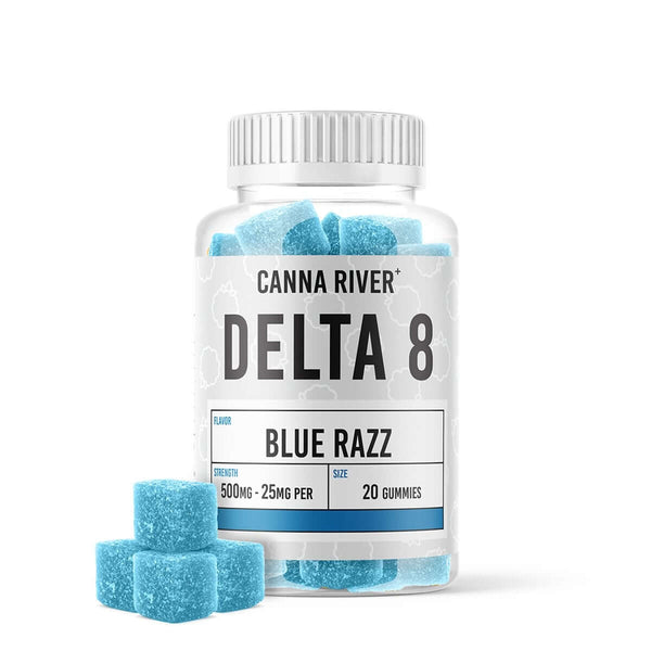 Blue Razz Delta 8 THC Gummies By Canna River