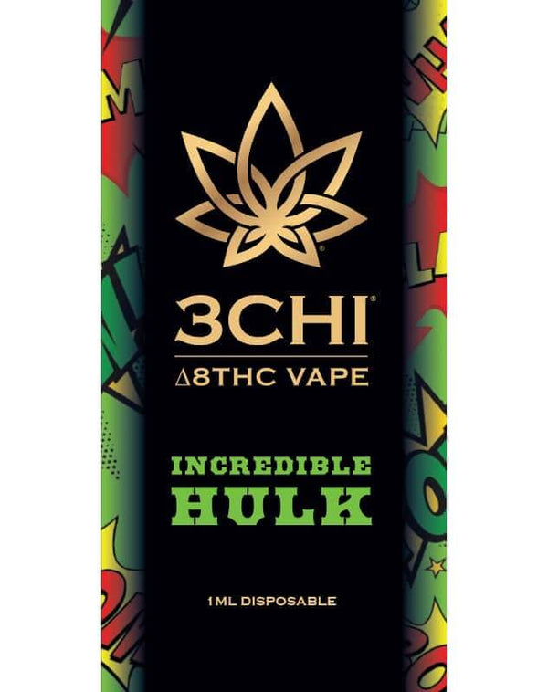 Incredible Hulk Sativa Delta 8 THC Disposable Vape Pen By 3Chi