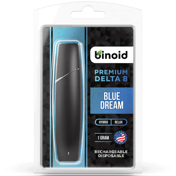 Blue Dream Hybrid Delta 8 Rechargeable Disposable Vape Pen By Binoid