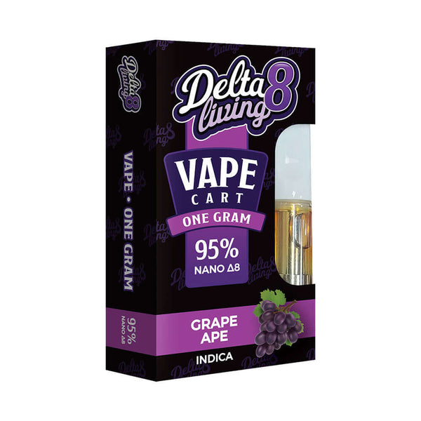 Grape Ape Indica Delta 8 Vape Cartridge By CBD Living