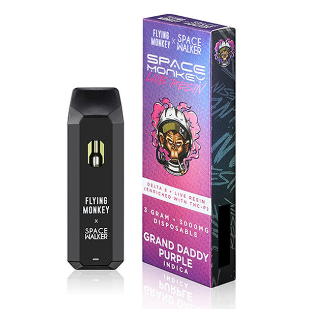 Live Resin Delta 8 + THC-P Rechargeable Disposable By Flying Monkey