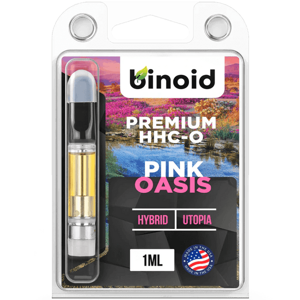 Pink Oasis Hybrid HHC-O Vape Cartridge By Binoid