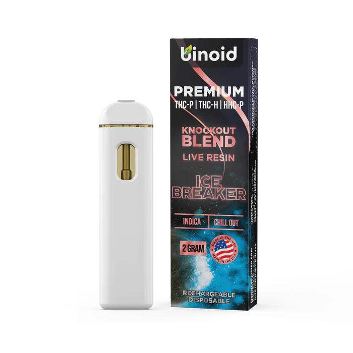 THC-P + THC-H + HHC-P Knockout Blend Live Resin Disposables By Binoid