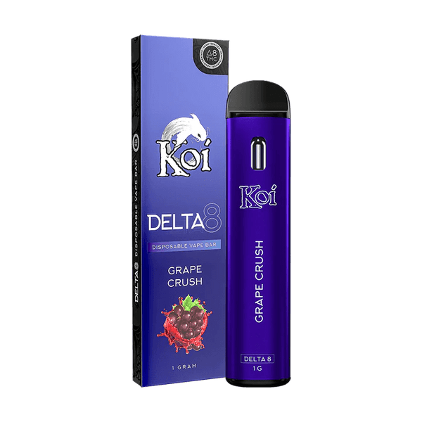 Grape Crush Delta 8 Rechargeable Disposable Vape Pen By Koi Delta 8