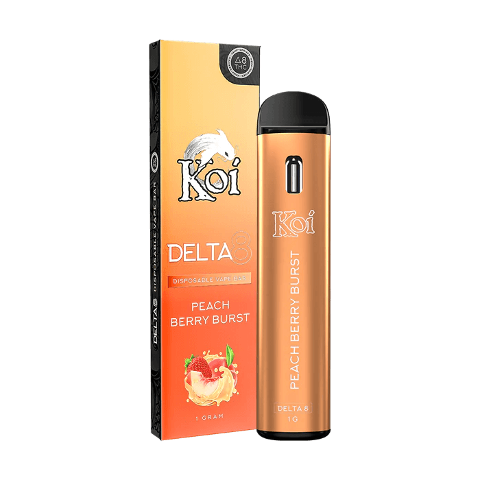 Peach Berry Burst Delta 8 Rechargeable Disposable Vape Pen By Koi Delta 8