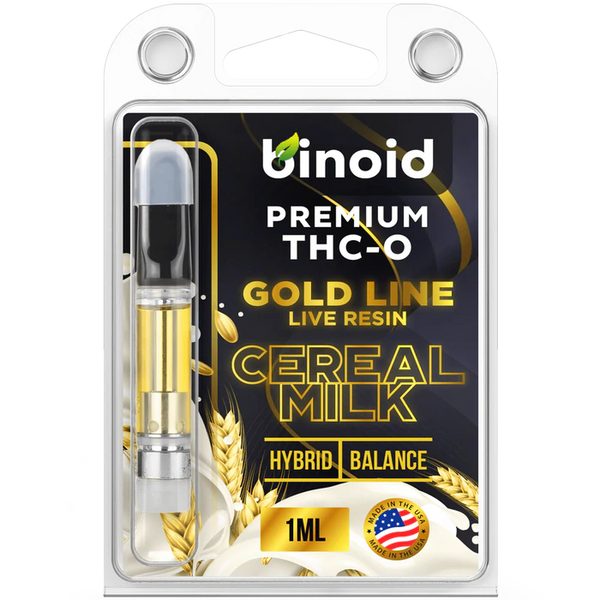 Cereal Milk Hybrid THC-O Live Resin Vape Cartridge By Binoid