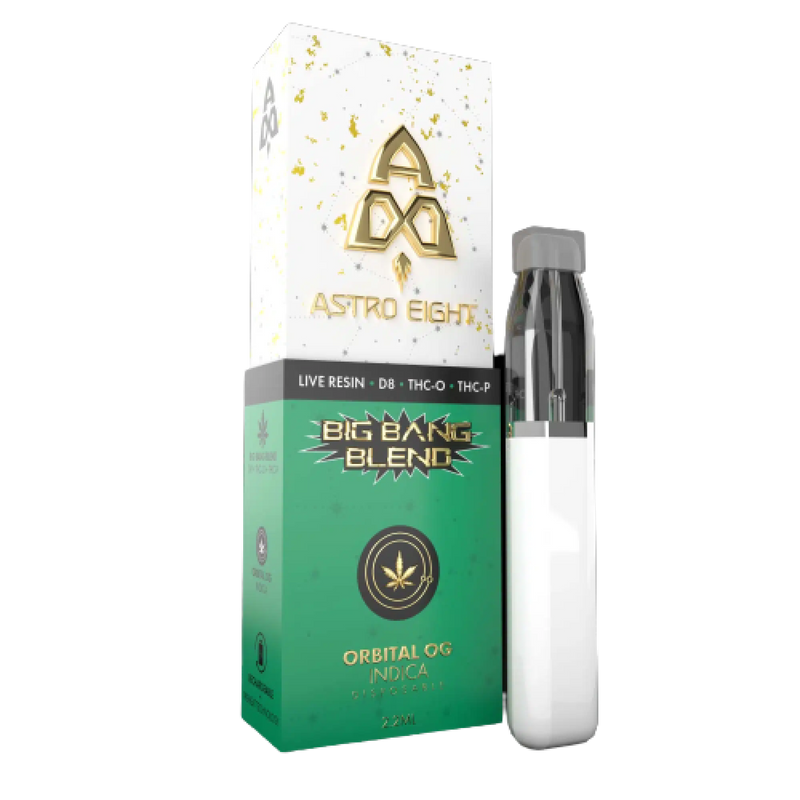 Live Resin Delta 8 + THC-O + THC-P Big Bang Rechargeable Disposable By Astro Eight