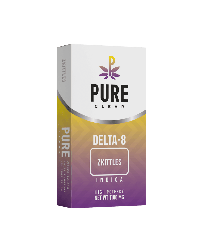 Zkittles Indica Delta 8 Vape Cartridge By Pure Clear
