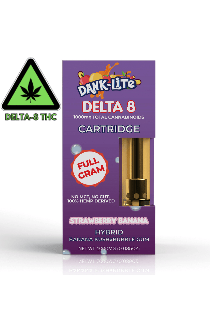 Strawberry Banana Hybrid Delta 8 Vape Cartridge By Dank Lite