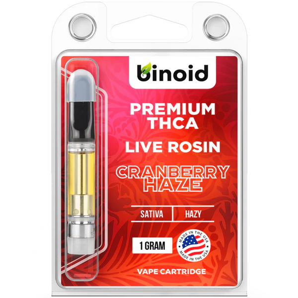 Live Rosin THC-A Cartridges By Binoid