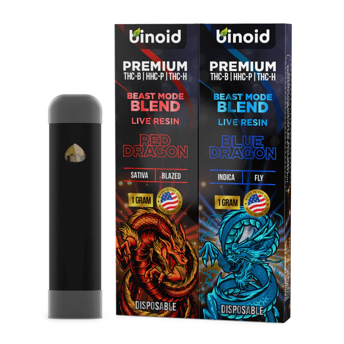 Binoid | Live Resin HHC-P + THC-H + THC-B Beast Mode Blend Disposables - 2 Pack