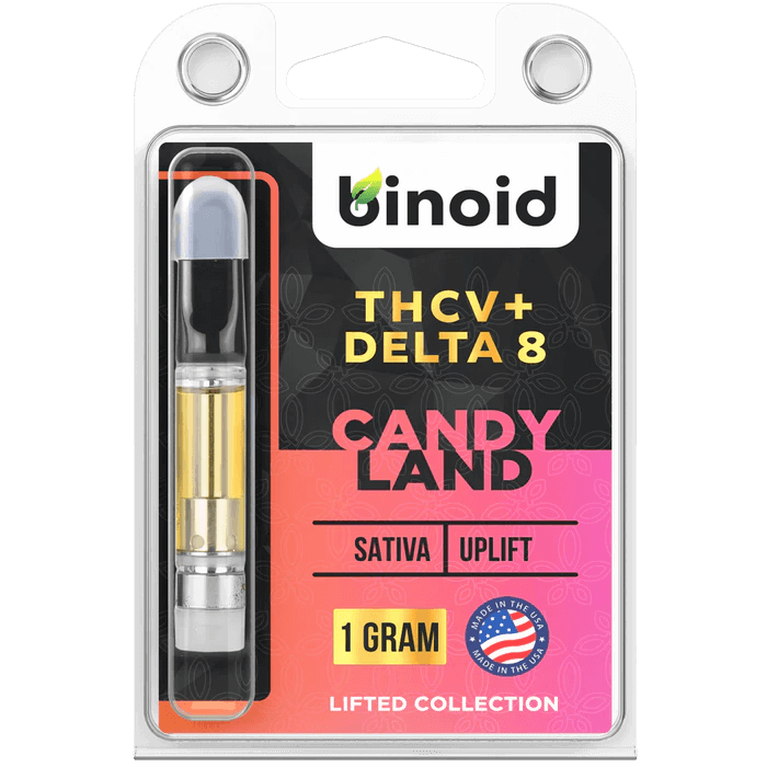 Candyland Sativa THC-V + Delta 8 Vape Cartridge By Binoid