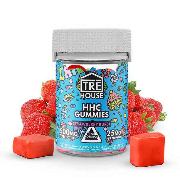 Strawberry Burst HHC Gummies By TreHouse