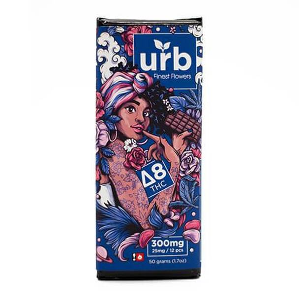 Dark Chocolate Delta 8 THC Chocolate Bar By Urb