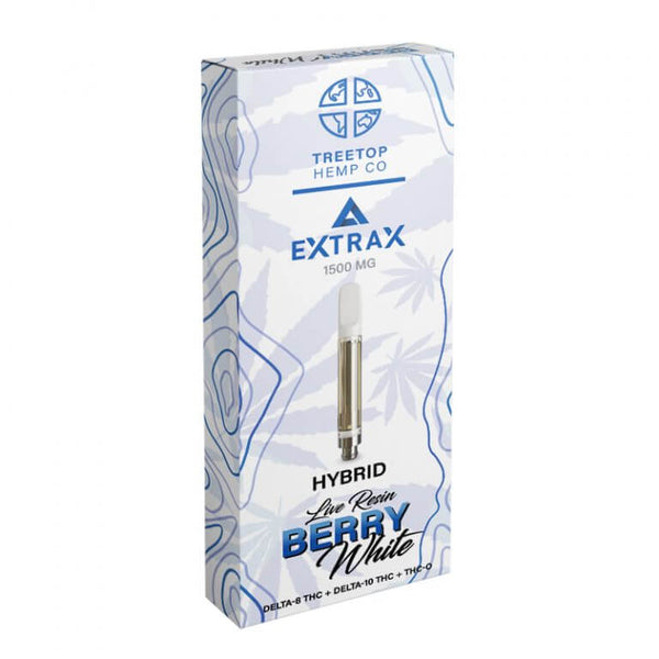 Berry White Hybrid Delta 10 + Delta 8 + THC-O Live Resin Vape Cartridge By Treetop Hemp Co