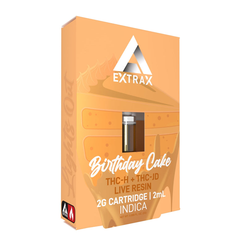 Live Resin THC-H + THC-JD Lights Out Cartridge By Delta Extrax