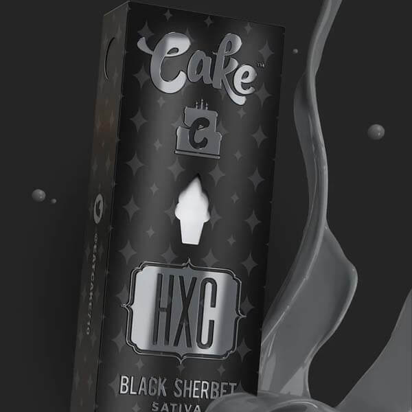 Black Sherbet Sativa HXC (HHC) Rechargeable Disposable Vape Pen By Cake