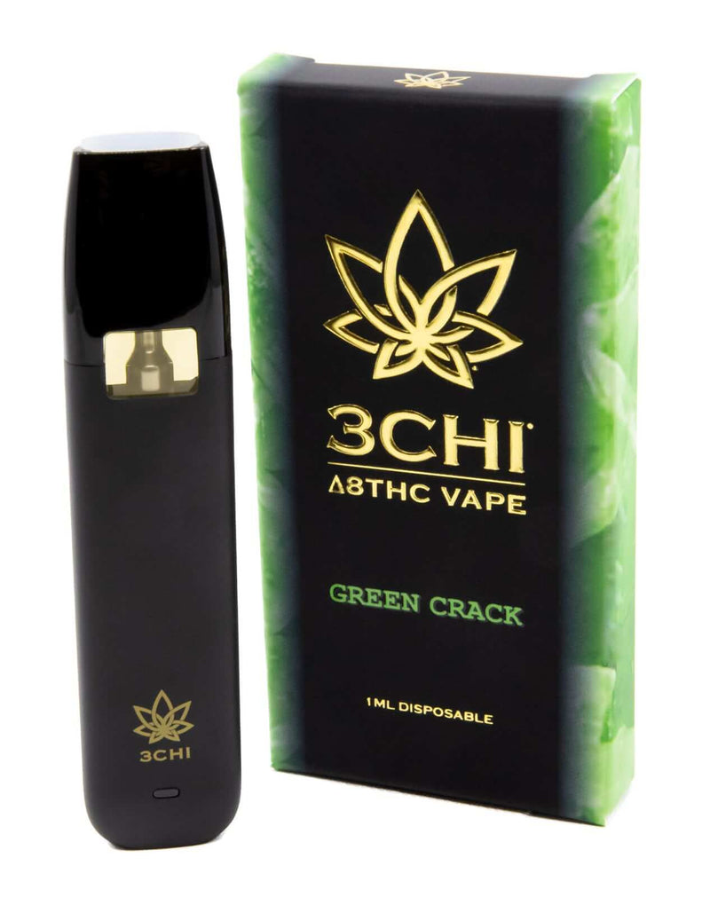 Green Crack Sativa Delta 8 THC Disposable Vape Pen By 3Chi
