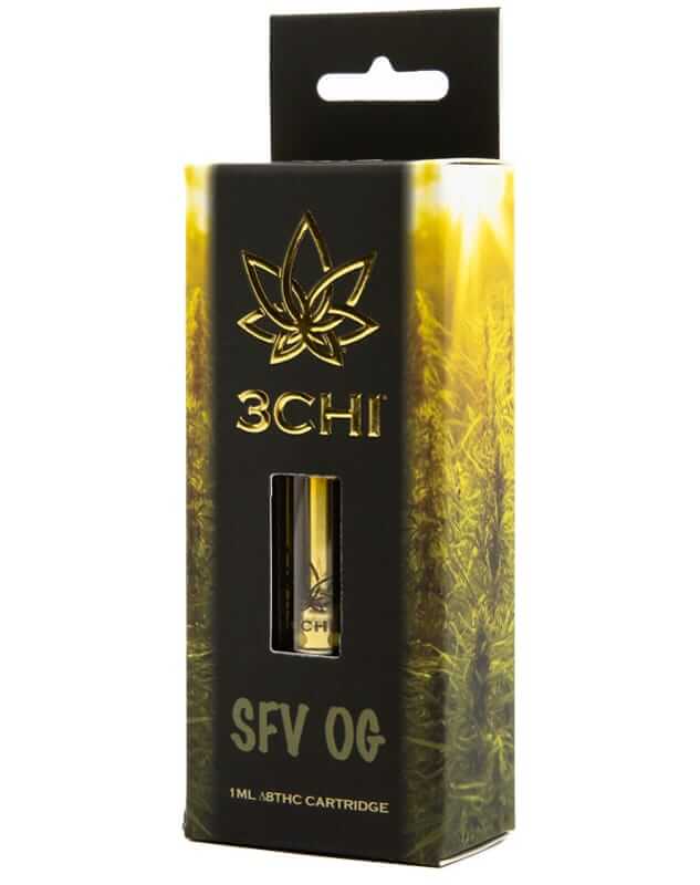 SFV OG Sativa Delta 8 THC Vape Cartridge By 3Chi