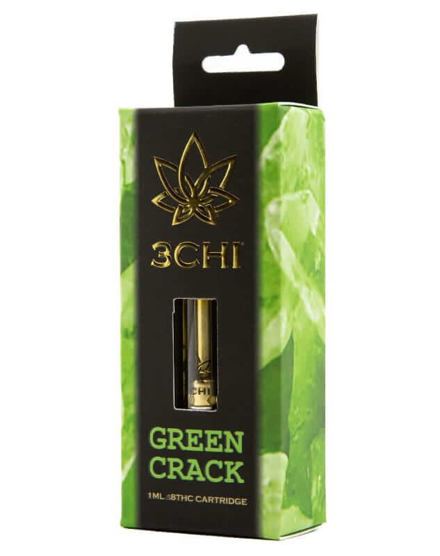 Green Crack Sativa Delta 8 THC Vape Cartridge By 3Chi