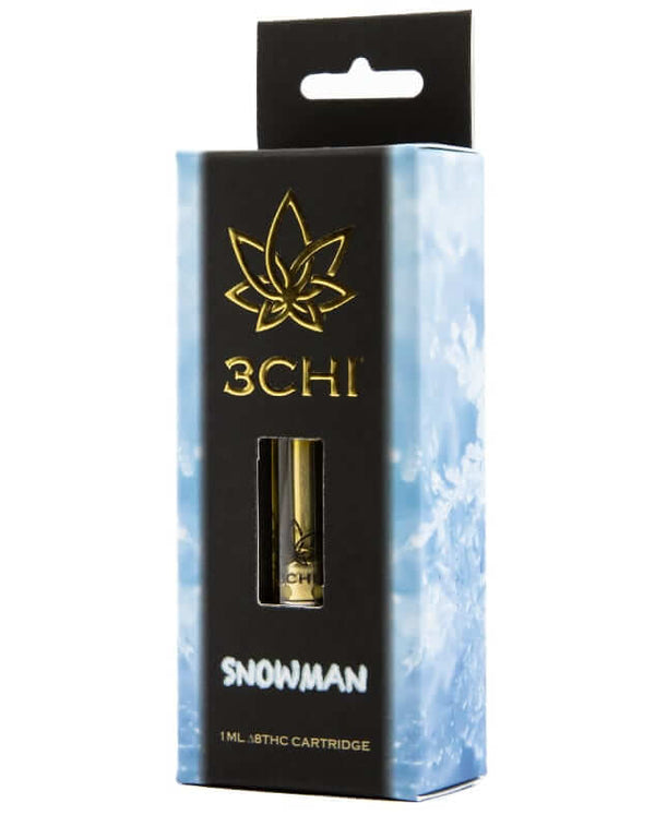 Snowman Sativa Delta 8 THC Vape Cartridge By 3Chi