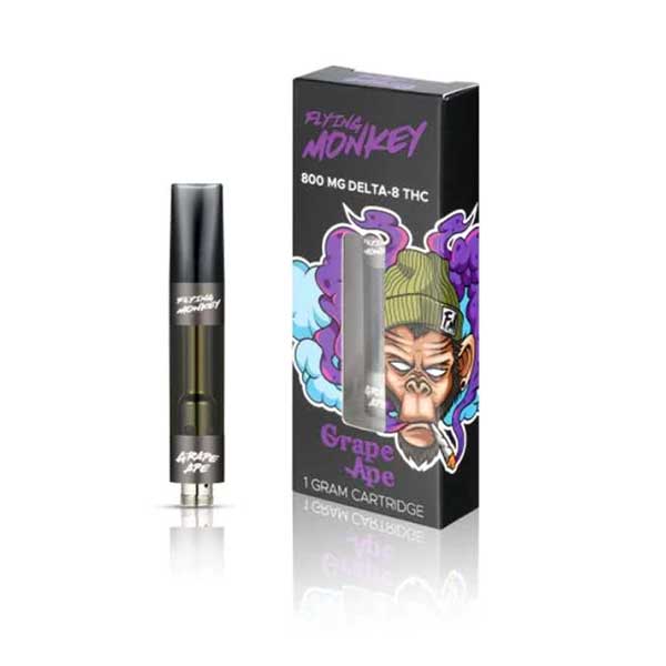 Grape Ape Indica Delta 8 Vape Cartridge By Flying Monkey