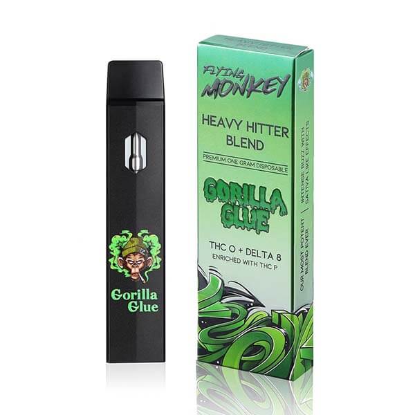 Gorilla Glue Indica THC-O + Delta 8 With THC-P Disposable Vape pen By Flying Monkey