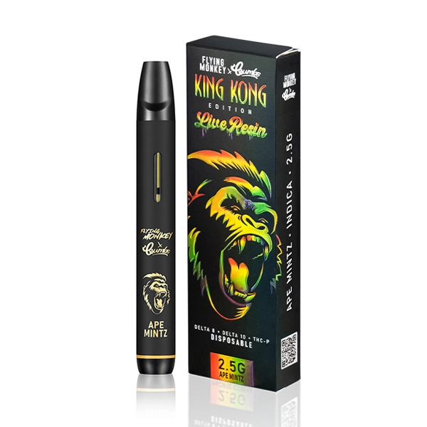 Delta 8 + Delta 10 + THC-P King Kong Live Resin Disposables By Flying Monkey