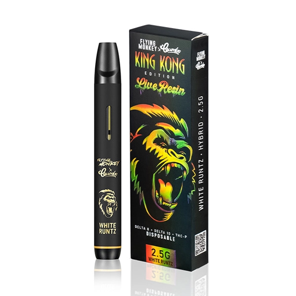 Delta 8 + Delta 10 + THC-P King Kong Live Resin Disposables By Flying Monkey