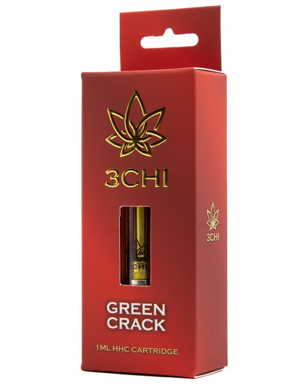 Green Crack Sativa HHC Vape Cartridge By 3Chi