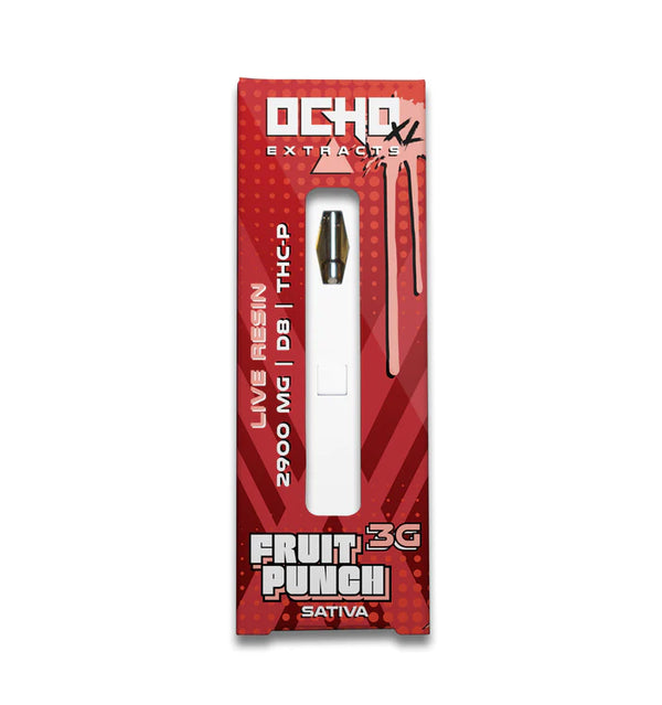 Live Resin THC-P + Delta 8 Rechargeable Disposables By Ocho Extracts