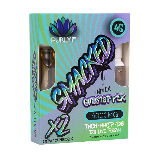 Live Resin Delta 8 + THC-H + HHC-P + Delta 11 Smacked Cartridge By Purlyf